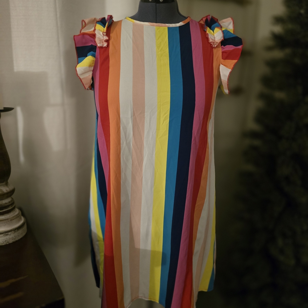 Colorful Striped Kids Dress